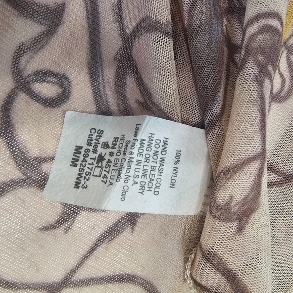 S-Twelve Artistic Long Sleeve Top with Bird Design - Picture 7 of 7